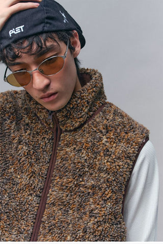 [Monterest] Reversible Fleece Stand Collar Vest