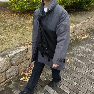 Oversized nylon sling bag
