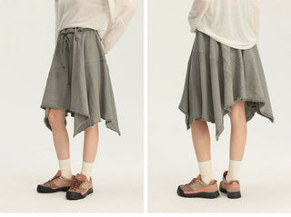[Monterest] A-Line Patchwork Sweat Skirt