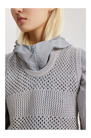 CONP Knitted mesh tight vest (gray)