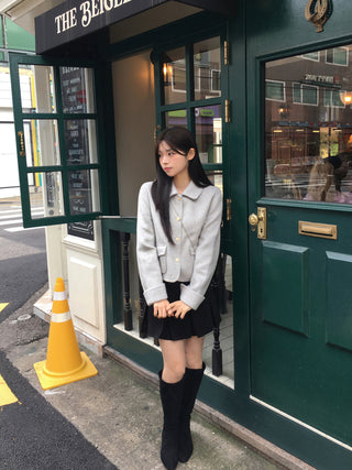 (Pleated skirt with built-in inner shorts)