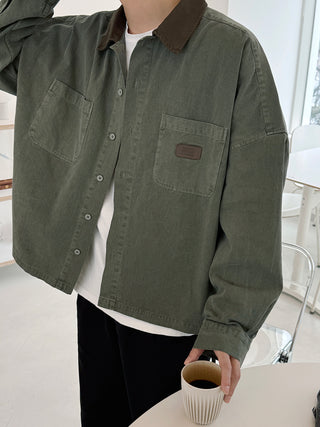 Slow Pigment Crop Work Shirt