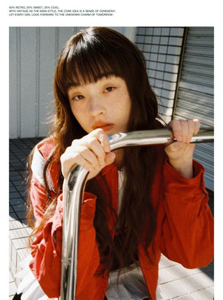 [Moromoro2] Washed Cotton Cropped Jacket