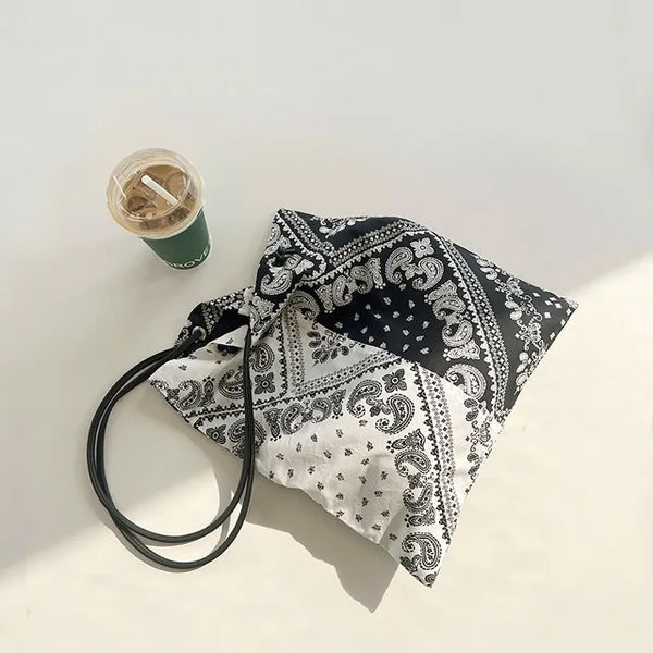 Paisley Two-Tone Ethnic Shoulder Bag
