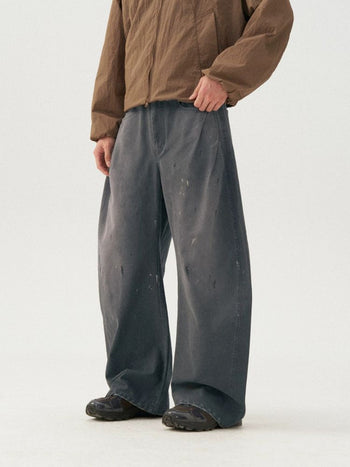 [Monterest] Washed Double Pleat Wide Pants