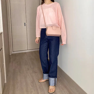 pua see-through round T