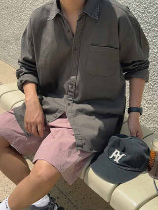 Haze Aging Fade Washed Shirt