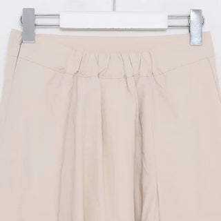Pintuck flared long skirt