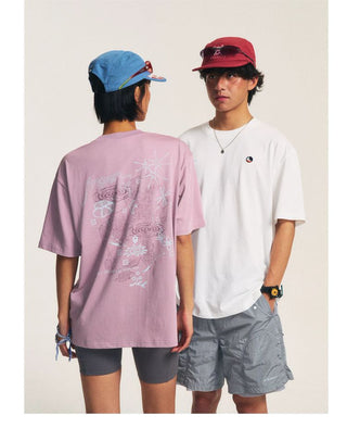 [Monterest] Quick-Dry Reflective Print T-Shirt