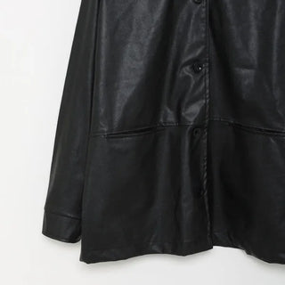 Long leather jacket