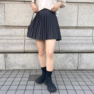 Pleated mini skirt