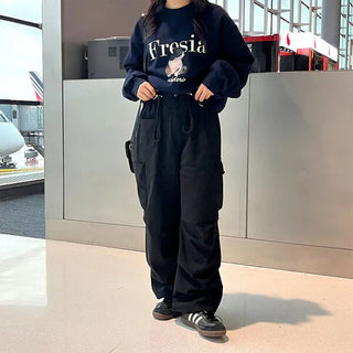 Pintuck cargo pants