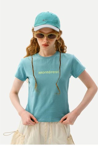 [Monterest] Quick-Dry Antibacterial Logo Crewneck Tee