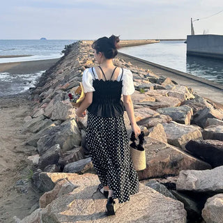 Shirred puff blouse