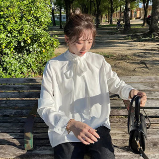 Tie blouse