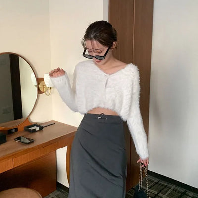 Soft cropped cardigan