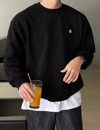 Patch Smile Terry Sweatshirt (4 colors)