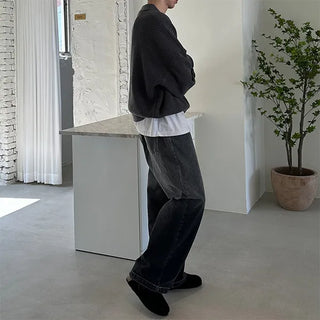 Gradient denim pants