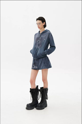 [MASONPRINCE] Deconstructed Knit Mini Skirt