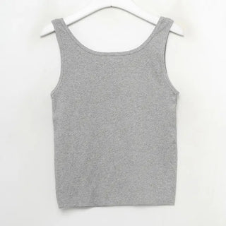 Ribbed round sleeveless top