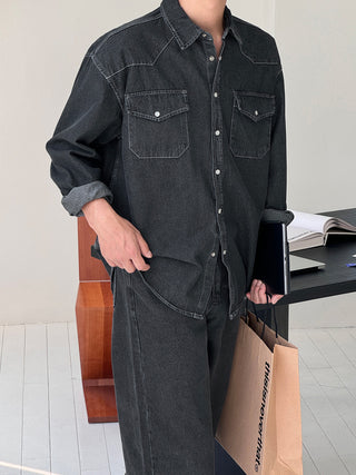 Toffee Western Denim Shirt