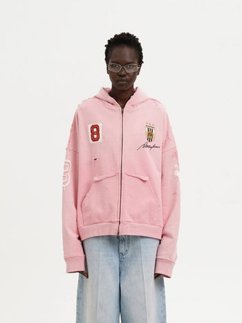 [MASONPRINCE] Waffle Double Layer Zip-Up Hoodie