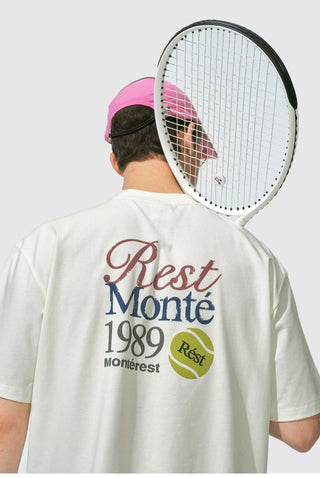 [Monterest] Tennis Print Cotton T-Shirt