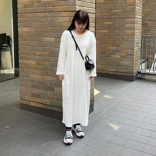 Simple ribbed long dress