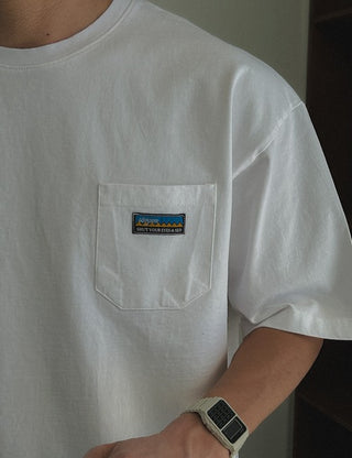 Patched Sturdy Pigment Short Sleeve T-shirt (5 colors)