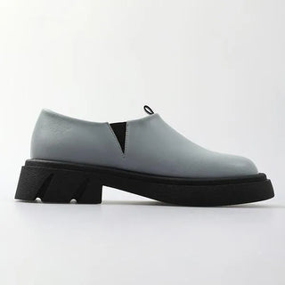 Round low chunky loafers