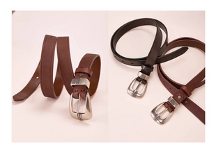 [CULTUM] Engraved Silver Buckle Belt