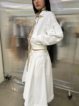 NEVERSEEZ Cropped Ribbed Flight Jacket