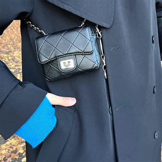Quilted leather mini bag