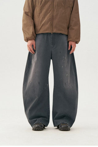 [Monterest] Washed Double Pleat Wide Pants