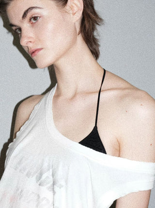 [MASONPRINCE] Cotton-Linen Graffiti Print Tank Top / Tee