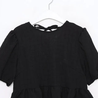 Pocket Point Back Ribbon Mini Dress