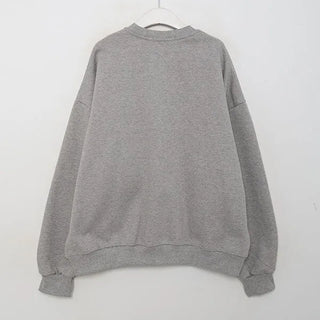 Fleece-lined printed sweatshirt