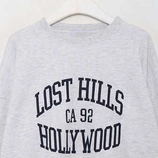 Brushed fleece lettering sweatshirt