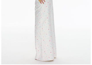 [NECY] Heart Cat Printed Wide Pants
