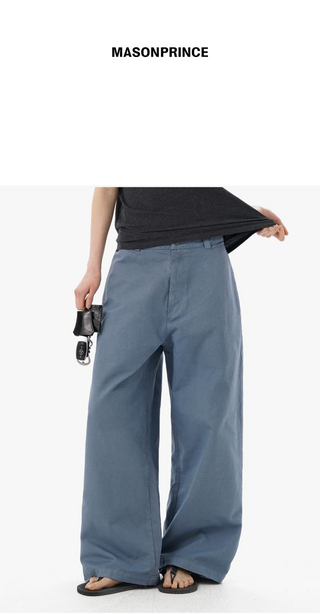 [MASONPRINCE] Faded Curved-Cut Pants