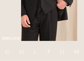 [CULTUM] Herringbone Brushed Flannel Suit Set