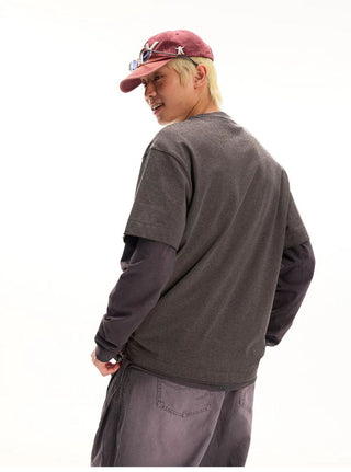 [Monterest] Speckled Yarn Workwear Pocket Tee