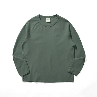 [Monterest] Waffle Knit Drop Shoulder Long Sleeve Tee