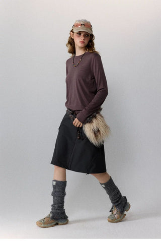 [Monterest] Merino Wool Blend Relaxed Long Sleeve Tee