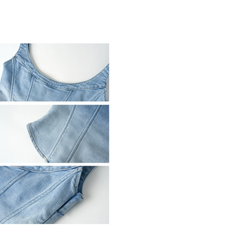 [NOTAWEAR] Denim Fishtail Sleeveless top