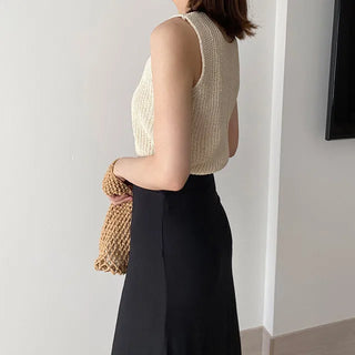 soda square sleeveless knit