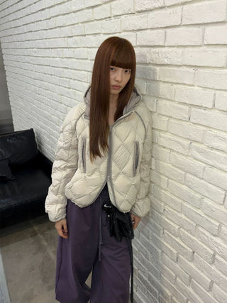 [NeverSeez] Diamond Quilted Down Jacket