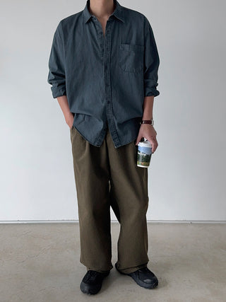 Haze Aging Fade Washed Shirt