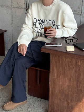 FROM NOW Intarsia Soft Knit