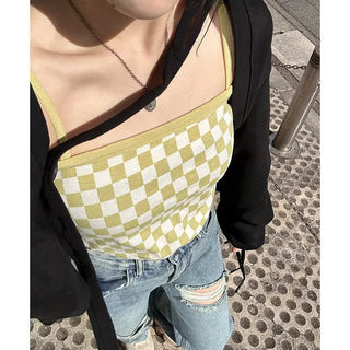 Checked camisole